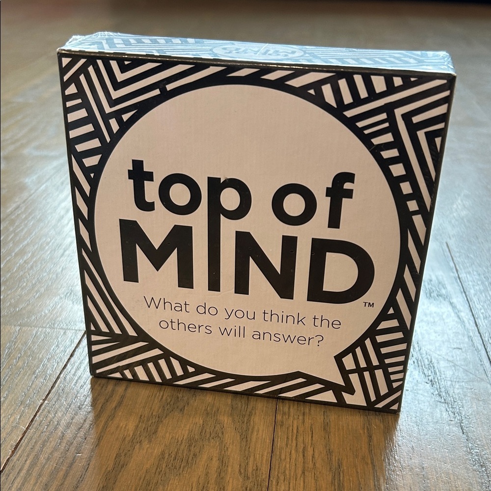 Top of Mind Card Game - Black and White